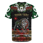 Personalised Ngai Tuhoe Aotearoa Meri Kirihimete Rugby Jersey Maori Kiwi Bird Silver Fern Koru Pattern