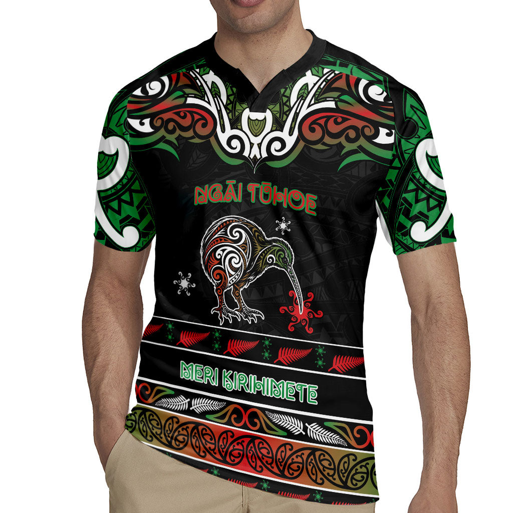 Personalised Ngai Tuhoe Aotearoa Meri Kirihimete Rugby Jersey Maori Kiwi Bird Silver Fern Koru Pattern