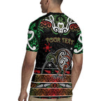 Personalised Ngai Tuhoe Aotearoa Meri Kirihimete Rugby Jersey Maori Kiwi Bird Silver Fern Koru Pattern