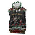 Personalised Ngai Tuhoe Aotearoa Meri Kirihimete Sleeveless Hoodie Maori Kiwi Bird Silver Fern Koru Pattern