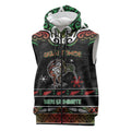 Personalised Ngai Tuhoe Aotearoa Meri Kirihimete Sleeveless Zip Hoodie Maori Kiwi Bird Silver Fern Koru Pattern