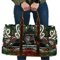 Ngai Tuhoe Aotearoa Meri Kirihimete Travel Bag Maori Kiwi Bird Silver Fern Koru Pattern