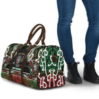 Ngai Tuhoe Aotearoa Meri Kirihimete Travel Bag Maori Kiwi Bird Silver Fern Koru Pattern