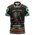 Personalised Ngai Tuhoe Aotearoa Meri Kirihimete Zipper Polo Shirt Maori Kiwi Bird Silver Fern Koru Pattern
