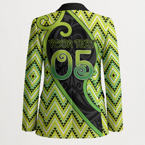 Custom Aotearoa Atua Tanemahuta Blazer God Of Forests Koru Patterns Koru Patterns
