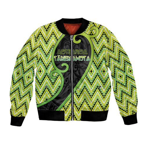 Custom Aotearoa Atua Tanemahuta Bomber Jacket God Of Forests Koru Patterns Koru Patterns