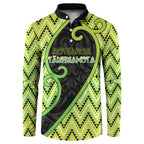 Custom Aotearoa Atua Tanemahuta Button Sweatshirt God Of Forests Koru Patterns Koru Patterns