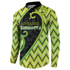 Custom Aotearoa Atua Tanemahuta Button Sweatshirt God Of Forests Koru Patterns Koru Patterns