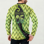 Custom Aotearoa Atua Tanemahuta Button Sweatshirt God Of Forests Koru Patterns Koru Patterns