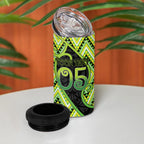 Custom Aotearoa Atua Tanemahuta 4 in 1 Can Cooler Tumbler God Of Forests Koru Patterns Koru Patterns