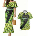 Custom Aotearoa Atua Tanemahuta Couples Matching Mermaid Dress and Hawaiian Shirt God Of Forests Koru Patterns Koru Patterns