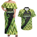Custom Aotearoa Atua Tanemahuta Couples Matching Off Shoulder Maxi Dress and Hawaiian Shirt God Of Forests Koru Patterns Koru Patterns