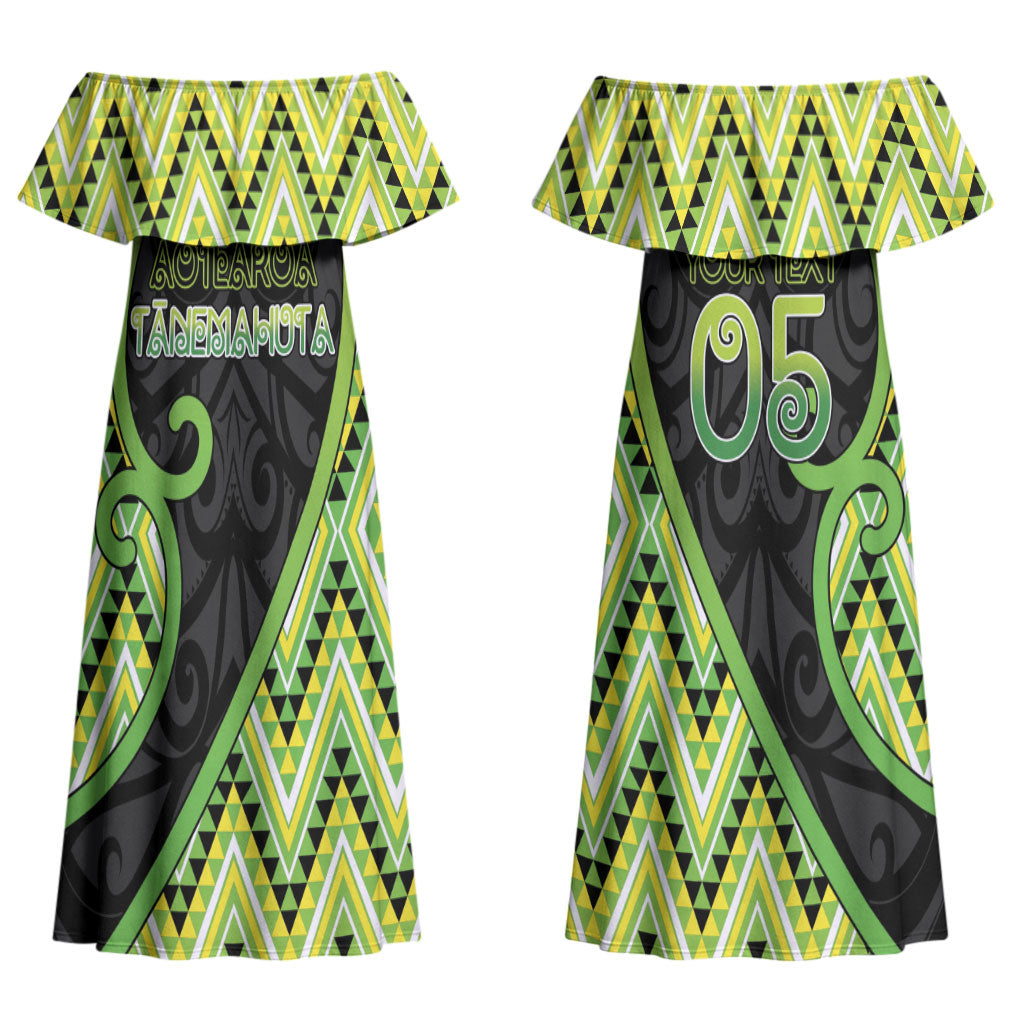 Custom Aotearoa Atua Tanemahuta Couples Matching Off Shoulder Maxi Dress and Hawaiian Shirt God Of Forests Koru Patterns Koru Patterns