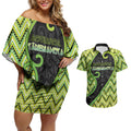 Custom Aotearoa Atua Tanemahuta Couples Matching Off Shoulder Short Dress and Hawaiian Shirt God Of Forests Koru Patterns Koru Patterns