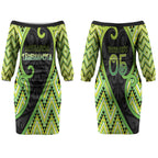 Custom Aotearoa Atua Tanemahuta Couples Matching Off The Shoulder Long Sleeve Dress and Hawaiian Shirt God Of Forests Koru Patterns Koru Patterns