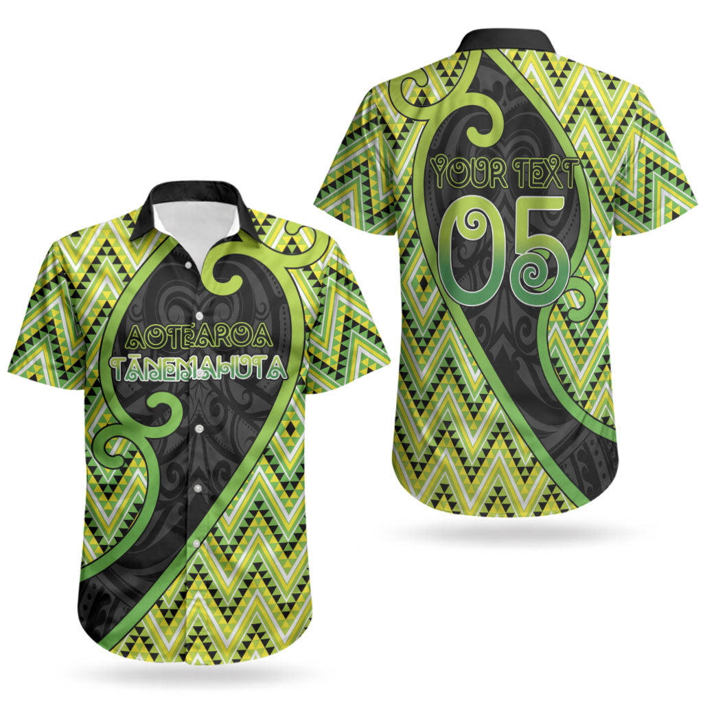 Custom Aotearoa Atua Tanemahuta Couples Matching Short Sleeve Bodycon Dress and Hawaiian Shirt God Of Forests Koru Patterns Koru Patterns