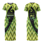 Custom Aotearoa Atua Tanemahuta Couples Matching Short Sleeve Bodycon Dress and Long Sleeve Button Shirt God Of Forests Koru Patterns Koru Patterns