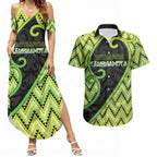 Custom Aotearoa Atua Tanemahuta Couples Matching Summer Maxi Dress and Hawaiian Shirt God Of Forests Koru Patterns Koru Patterns