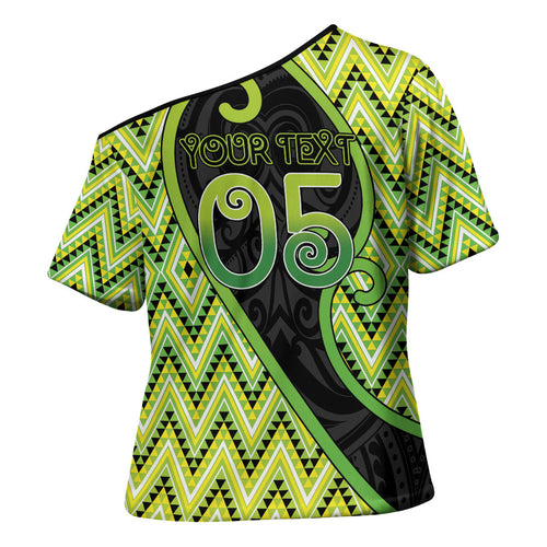 Custom Aotearoa Atua Tanemahuta Cross Shoulder Shirt God Of Forests Koru Patterns Koru Patterns