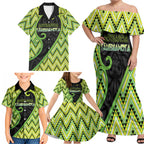 Custom Aotearoa Atua Tanemahuta Family Matching Off Shoulder Maxi Dress and Hawaiian Shirt God Of Forests Koru Patterns Koru Patterns