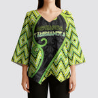 Custom Aotearoa Atua Tanemahuta Kimono Sleeve Blouse God Of Forests Koru Patterns Koru Patterns