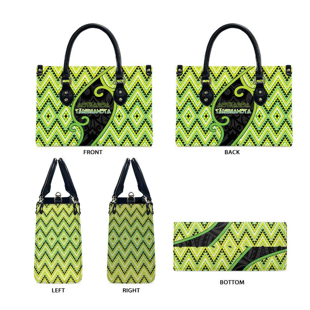 Aotearoa Atua Tanemahuta Leather Bag God Of Forests Koru Patterns Koru Patterns