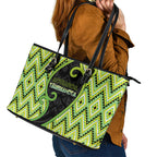 Aotearoa Atua Tanemahuta Leather Tote Bag God Of Forests Koru Patterns Koru Patterns