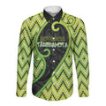 Custom Aotearoa Atua Tanemahuta Long Sleeve Button Shirt God Of Forests Koru Patterns Koru Patterns