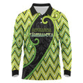 Custom Aotearoa Atua Tanemahuta Long Sleeve Polo Shirt God Of Forests Koru Patterns Koru Patterns