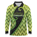 Custom Aotearoa Atua Tanemahuta Long Sleeve Polo Shirt God Of Forests Koru Patterns Koru Patterns