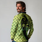Custom Aotearoa Atua Tanemahuta Long Sleeve Polo Shirt God Of Forests Koru Patterns Koru Patterns