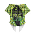 Custom Aotearoa Atua Tanemahuta Off Shoulder Wrap Waist Top God Of Forests Koru Patterns Koru Patterns
