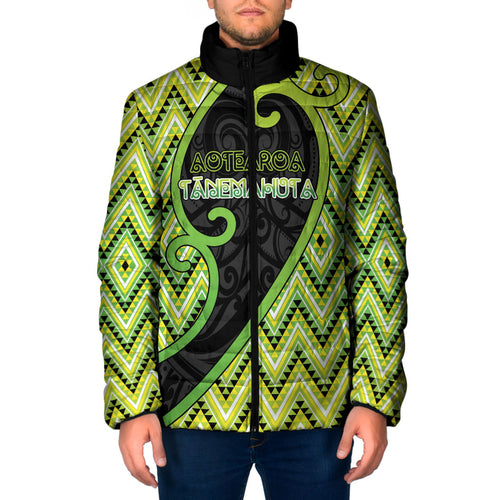 Custom Aotearoa Atua Tanemahuta Padded Jacket God Of Forests Koru Patterns Koru Patterns