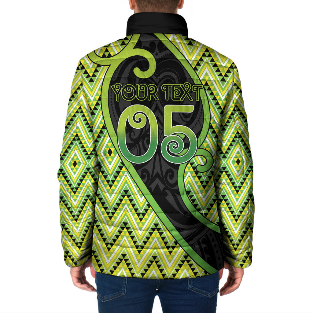 Custom Aotearoa Atua Tanemahuta Padded Jacket God Of Forests Koru Patterns Koru Patterns
