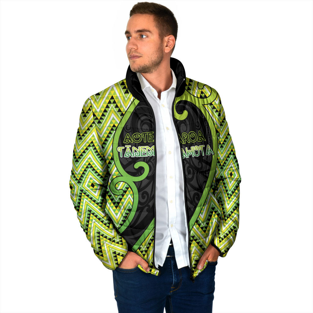 Custom Aotearoa Atua Tanemahuta Padded Jacket God Of Forests Koru Patterns Koru Patterns
