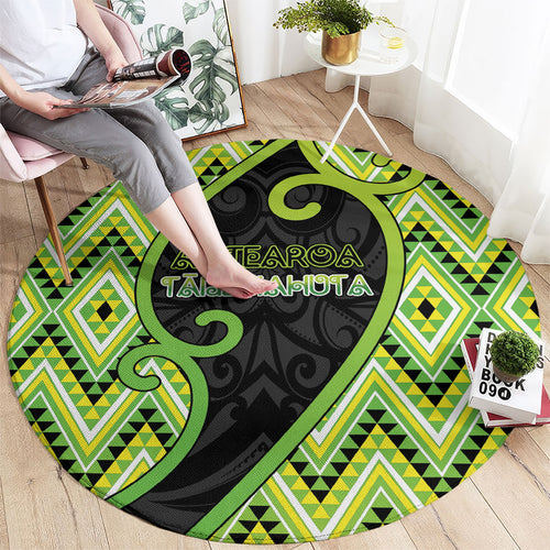 Aotearoa Atua Tanemahuta Round Carpet God Of Forests Koru Patterns Koru Patterns
