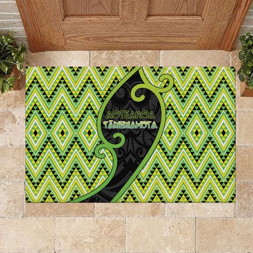 Aotearoa Atua Tanemahuta Rubber Doormat God Of Forests Koru Patterns Koru Patterns