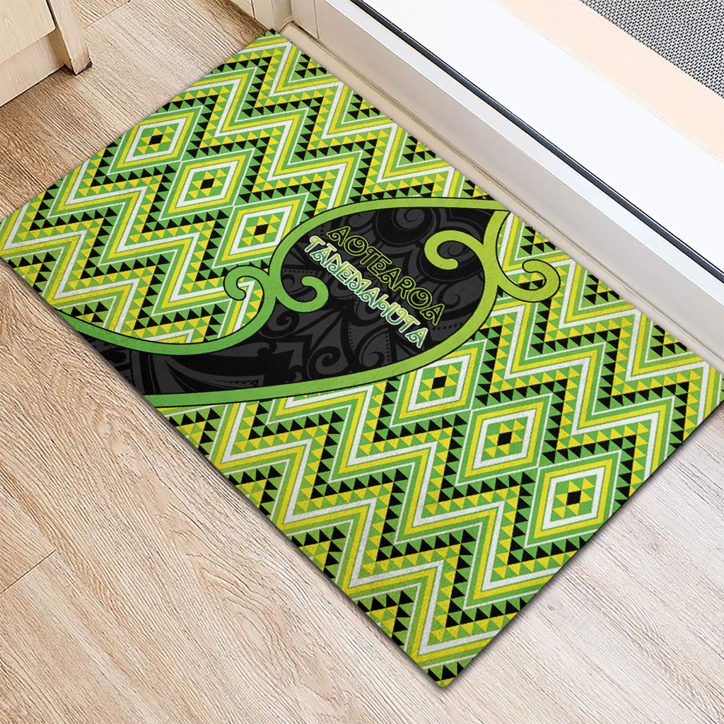 Aotearoa Atua Tanemahuta Rubber Doormat God Of Forests Koru Patterns Koru Patterns