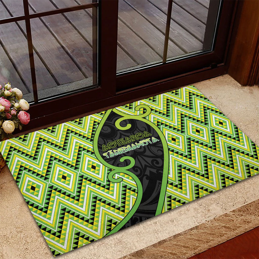Aotearoa Atua Tanemahuta Rubber Doormat God Of Forests Koru Patterns Koru Patterns