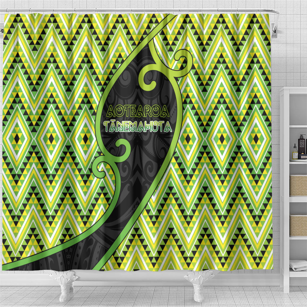 Aotearoa Atua Tanemahuta Shower Curtain God Of Forests Koru Patterns Koru Patterns