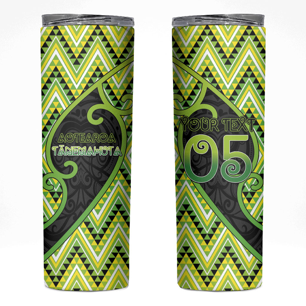 Custom Aotearoa Atua Tanemahuta Skinny Tumbler God Of Forests Koru Patterns Koru Patterns