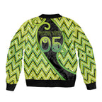 Custom Aotearoa Atua Tanemahuta Sleeve Zip Bomber Jacket God Of Forests Koru Patterns Koru Patterns