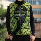 Custom Aotearoa Atua Tanemahuta Sleeveless Puffer Jacket God Of Forests Koru Patterns Koru Patterns