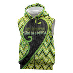 Custom Aotearoa Atua Tanemahuta Sleeveless Zip Hoodie God Of Forests Koru Patterns Koru Patterns