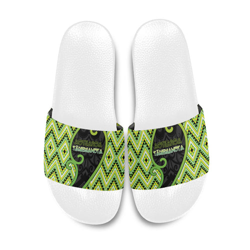 Aotearoa Atua Tanemahuta Slide Sandals God Of Forests Koru Patterns Koru Patterns