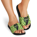 Aotearoa Atua Tanemahuta Slide Sandals God Of Forests Koru Patterns Koru Patterns