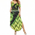 Custom Aotearoa Atua Tanemahuta Summer Maxi Dress God Of Forests Koru Patterns Koru Patterns