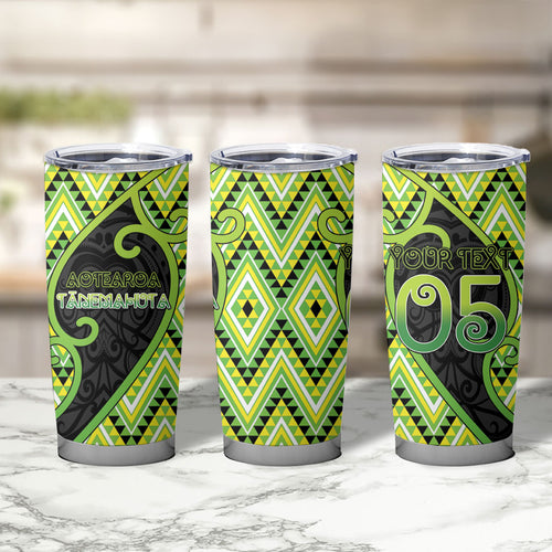 Custom Aotearoa Atua Tanemahuta Tumbler Cup God Of Forests Koru Patterns Koru Patterns