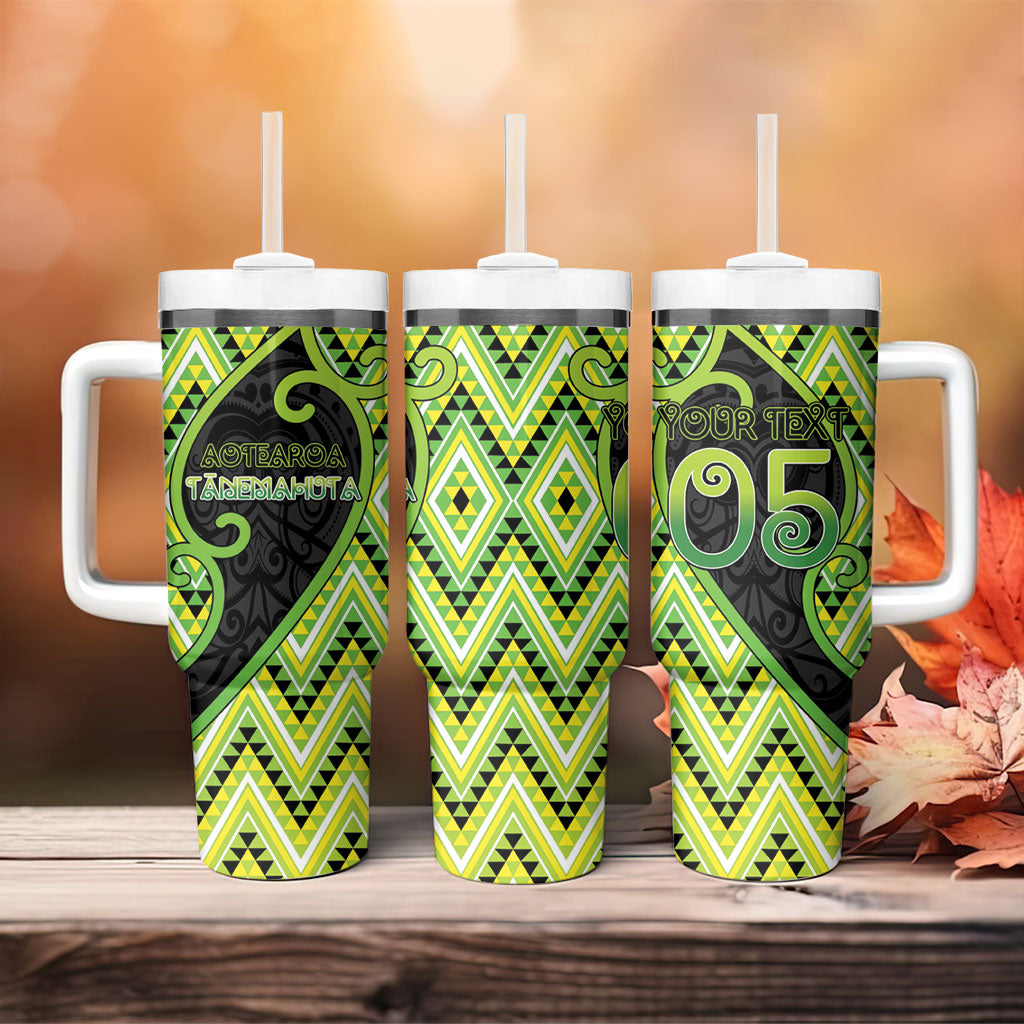 Custom Aotearoa Atua Tanemahuta Tumbler With Handle God Of Forests Koru Patterns Koru Patterns