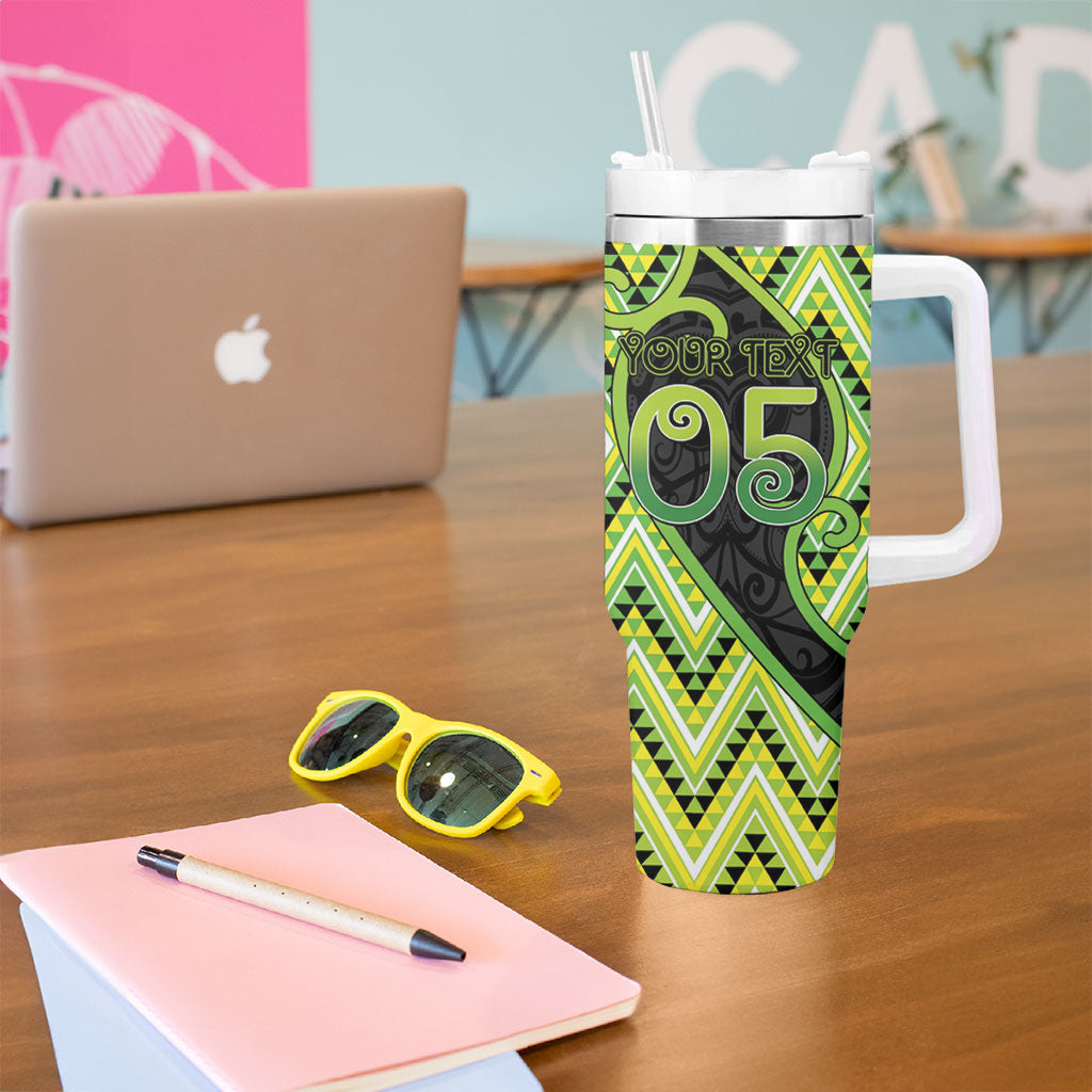 Custom Aotearoa Atua Tanemahuta Tumbler With Handle God Of Forests Koru Patterns Koru Patterns